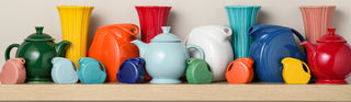 Sunflower, turquoise, poppy mini disk pitchers