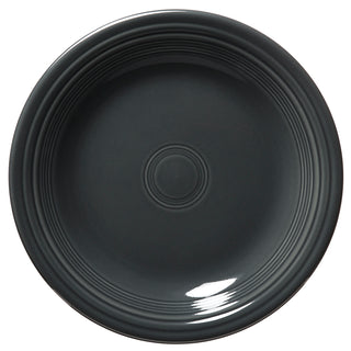 Slate place setting on a white wood tablescape