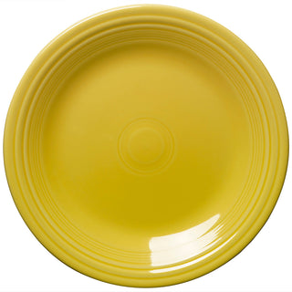 Sunflower place setting on a white wood tablescape