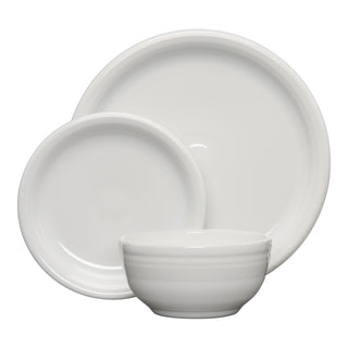 Bistro Coupe 3-Piece Place Setting, Service for 1 - place settings Made in America by The Fiesta Tableware Company