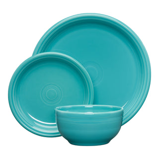 Bistro Coupe 3-Piece Place Setting, Service for 1 - place settings Made in America by The Fiesta Tableware Company
