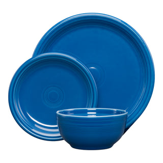 Bistro Coupe 3-Piece Place Setting, Service for 1 - place settings Made in America by The Fiesta Tableware Company