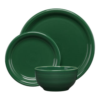 Bistro Coupe 3-Piece Place Setting, Service for 1 - place settings Made in America by The Fiesta Tableware Company