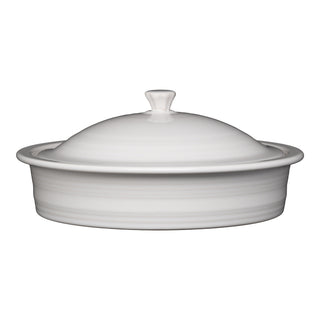Small 10 Inch Round Covered Casserole 1.4 Quart - bakeware Made in America by The Fiesta Tableware Company