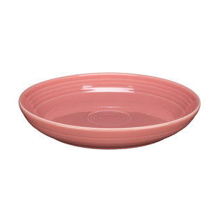 The Fiesta Coupe 8 1/2 Inch Luncheon Bowl (26 OZ) in peony features a glossy finish and concentric inner ridges—ideal as a versatile, Fiesta-inspired bowl.