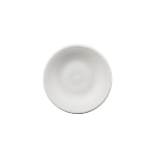 A white Retired Fiesta 3 Inch Magnet Mini Dinner Plate by Fiesta, shown from above on a white background, styled to resemble a classic dinner plate.