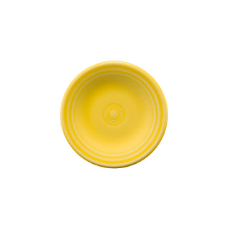 The Fiesta Retired Fiesta 3 Inch Magnet Mini Dinner Plate is a round, sunflower-colored plate with concentric ridges, photographed from above on a white background. Made in the USA.