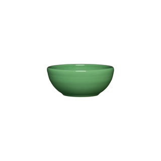 The Fiesta 3 3/4 Inch Mini Bowl, 5 OZ, in meadow by Fiesta is a small, round green ceramic bowl with smooth sides; perfect for serving sauces or snacks.