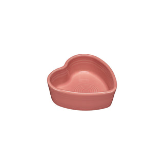 The Fiesta 7 OZ Heart Shaped Ramekin in peony features a smooth, glossy finish and is perfect as individual bakeware, shown against a plain white background.