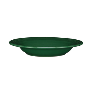The Fiesta Classic Rim 9 Inch Soup Bowl, 13 OZ, features a jade color, wide rim, and shallow depth. Made from fully vitrified china and shown on a white background.