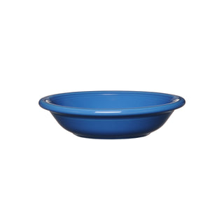 The Fiesta Fruit Bowl 6 OZ in lapis is a blue ceramic shallow bowl with a wide rim, made from lead-safe china and photographed against a plain white background.