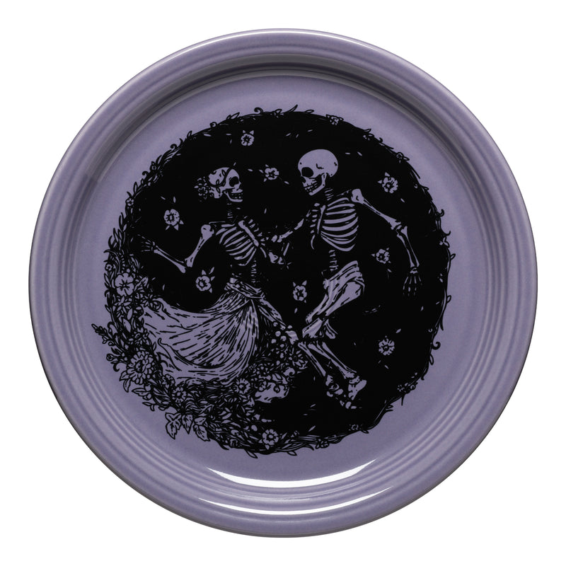 Skeleton Duet Lavender Bistro Coupe 9 Inch Luncheon Plate