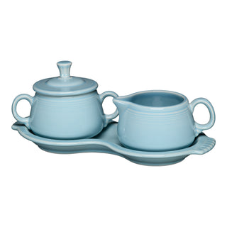 4-Piece Sugar Bowl and Creamer Set with Tray - countertop accessories Made in America by The Fiesta Tableware Company