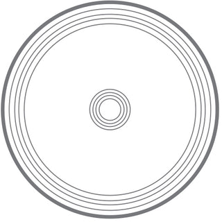A series of concentric circles with varying thicknesses, centered within a white background. The circles become progressively thinner as they move outward from the center.