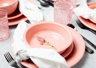 Classic Rim 3-Piece Place Setting, Service for 1 - place settings Made in America by The Fiesta Tableware Company