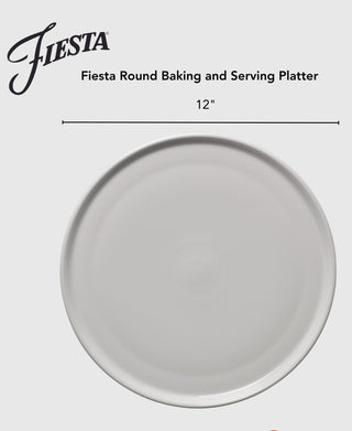 Fiesta 12 Inch Round Baking and Serving Platter - bakeware Made in America by The Fiesta Tableware Company