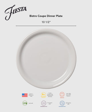 Bistro Coupe 10 1/2 Inch Dinner Plate - plates Made in America by The Fiesta Tableware Company
