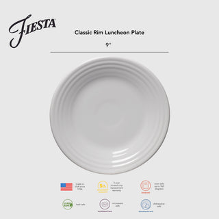 Classic Rim 9 Inch Luncheon Plate - plates Made in America by The Fiesta Tableware Company