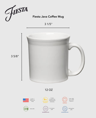 Fiesta 12 OZ Java Coffee Mug - cups, mugs and saucers Made in America by The Fiesta Tableware Company