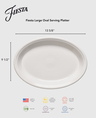 Fiesta 13 5/8 Inch Large Oval Serving Platter - serveware Made in America by The Fiesta Tableware Company