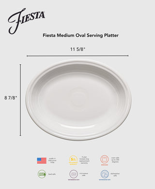 Fiesta 11 5/8 Inch Medium Oval Serving Platter - serveware Made in America by The Fiesta Tableware Company