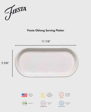 Fiesta 11 7/8 Inch Oblong Serving Platter - serveware Made in America by The Fiesta Tableware Company