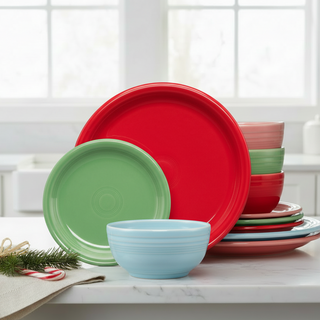 Peppermint Frost - Flat Rim Dinnerware Kitchen Scene