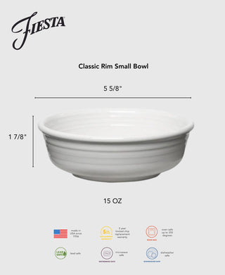 Classic Rim 5 5/8 Inch Small Bowl 15 OZ - bowls Made in America by The Fiesta Tableware Company
