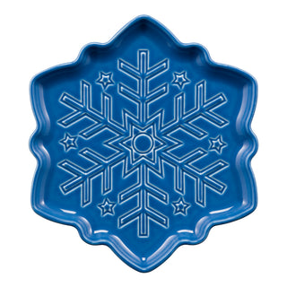 Fiesta Snowflake Shaped Plate Lapis blue