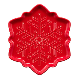Fiesta Snowflake Shaped Plate Scarlet red