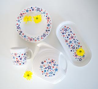 Americana Stars Luncheon Plate, fiestaÂ® Americana Stars - Fiesta Factory Direct by Homer Laughlin China.  Dinnerware proudly made in the USA.  